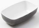 American Metalcraft Grab and Go Collection White with Black Speckled Melamine Rectangular Bowl, 17 Ounce