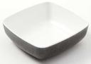 American Metalcraft Grab and Go Collection White with Black Speckled Melamine Square Bowl, 27 Ounce