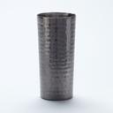 American Metalcraft Black Hammered Stainless Steel Collins Glass, 14 Ounce