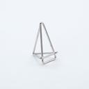 American Metalcraft Silver Geometric Card Holder, 1 3/4 x 1 1/8 x 2 inch