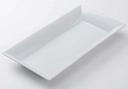 American Metalcraft White Rectangular Prestige Ceramic Platter, 18 x 8 3/4 inch