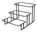 American Metalcraft 3 Tier Black Wrought Iron Display Stand, 20 x 13.75 x 12 inch