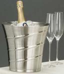 American Metalcraft Stainless Steel Swirl Wine Bucket, 5 Quart