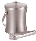 American Metalcraft Satin Finish Stainless Steel Double Wall Ice Bucket with Ice Tong, 4 7/8 inch Dia x 6 3/8 inch Height