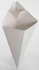 American Metalcraft White Square Cardboard Cone, 10 Ounce