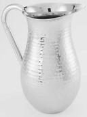 American Metalcraft Stainless Steel Hammered Finish Double Wall Water Pitcher, 64 Ounce