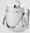 American Metalcraft Stainless Steel Double Wall Ice Bucket with Ice Tong, 40 Ounce
