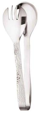 American Metalcraft Stainless Steel Hammered Serving Tongs, 8 inch Length