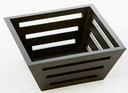 American Metalcraft Medium Square Tapered Birch Bread Basket, 7 x 7 x 3 1/4 inch