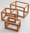 American Metalcraft Bamboo Rectangular Frame Riser Set -- 1 set