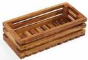 American Metalcraft Small Olive Wood Bread Crate, 8 1/2 x 4 x 2 3/8 inch