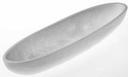 American Metalcraft Poly Resin White Oblong Translucence Bowl, 47.5 Ounce