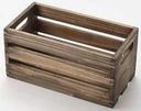 American Metalcraft Vintage Third Size Wooden Crate, 12 1/4 x 6 1/4 x 6 inch