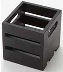 American Metalcraft Pine Sixth Size Black Wooden Crate, 6 1/4 x 5 3/4 x 5 3/4 inch
