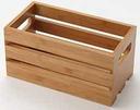 American Metalcraft Bamboo Third Size Wooden Crate, 12 1/4 x 6 1/4 x 6 inch