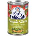 Early California Simply Medium Pitted Green Olives, 6 Ounce -- 12 per case.