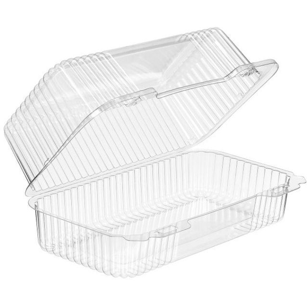 Inline Plastics SureLock PET Single Compartment Hinged Carryout Container, 78 Ounce Capacity -- 200 per case