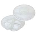 D and W Fine Pack 10.25 x 2.9 inch Round PET 4-Compartment Tray with Ring Lid, 100 count