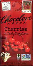 Chocolove Organic with Cherries Dark Chocolate Bar, 3.2 Ounce -- 144 per case