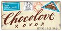 Chocolove Xoxox Pure Milk Chocolate Mini Bar, 1.3 Ounce -- 144 per case