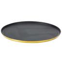 Service Ideas Vintage Gold Modern Edge Large Round Serving Tray, 14 inch Width x 0.75 inch Height