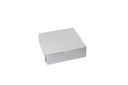 Boxit Lock Corner One Piece White Bakery Box, 8 x 8 x 2.5 inch -- 250 per case.