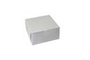 Boxit Lock Corner One Piece White Bakery Box, 8 x 8 x 3 inch -- 250 per case.
