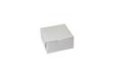 Boxit Lock Corner One Piece White Bakery Box, 6 x 6 x 3 inch -- 250 per case.