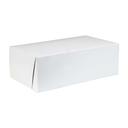Boxit Lock Corner One Piece White Bakery Box, 10.25 x 6.25 x 3.5 inch -- 250 per case.