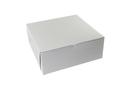 Boxit Lock Corner One Piece White Bakery Box, 14 x 14 x 6 inch -- 50 per case.