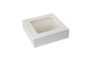 Boxit Windowed One Piece White Bakery Box, 9 x 9 x 2.5 inch -- 200 per case.