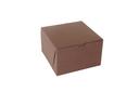 Boxit Lock Corner One Piece Chocolate Bakery Box, 8 x 8 x 5 inch -- 100 per case.