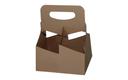Boxit Kraft Cup Carrier, 6 7/16 x 6 7/16 x 8 3/8 inch -- 200 per case.