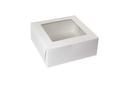 Boxit Windowed White Lock Corner One Piece Cupcake Box, 10 x 10 x 4 inch -- 100 per case.