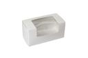 Boxit Windowed White Lock Corner One Piece Cupcake Box, 8 x 4 x 4 inch -- 100 per case.
