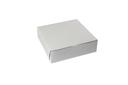 Boxit Lock Corner One Piece White Bakery Box, 10 x 10 x 3 inch -- 250 per case.