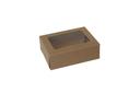 Boxit Windowed One Piece Kraft Bakery Box, 8 x 5 3/4 x 2.5 inch -- 200 per case.