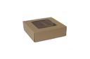Boxit Windowed One Piece Kraft Bakery Box, 8 x 8 x 2.5 inch -- 200 per case.