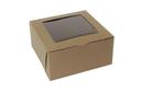 Boxit Windowed Lock Corner One Piece Kraft Bakery Box, 10 x 10 x 5 inch -- 150 per case.