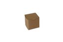 Boxit Lock Corner One Piece Kraft Bakery Box, 4 x 4 x 4 inch -- 200 per case.