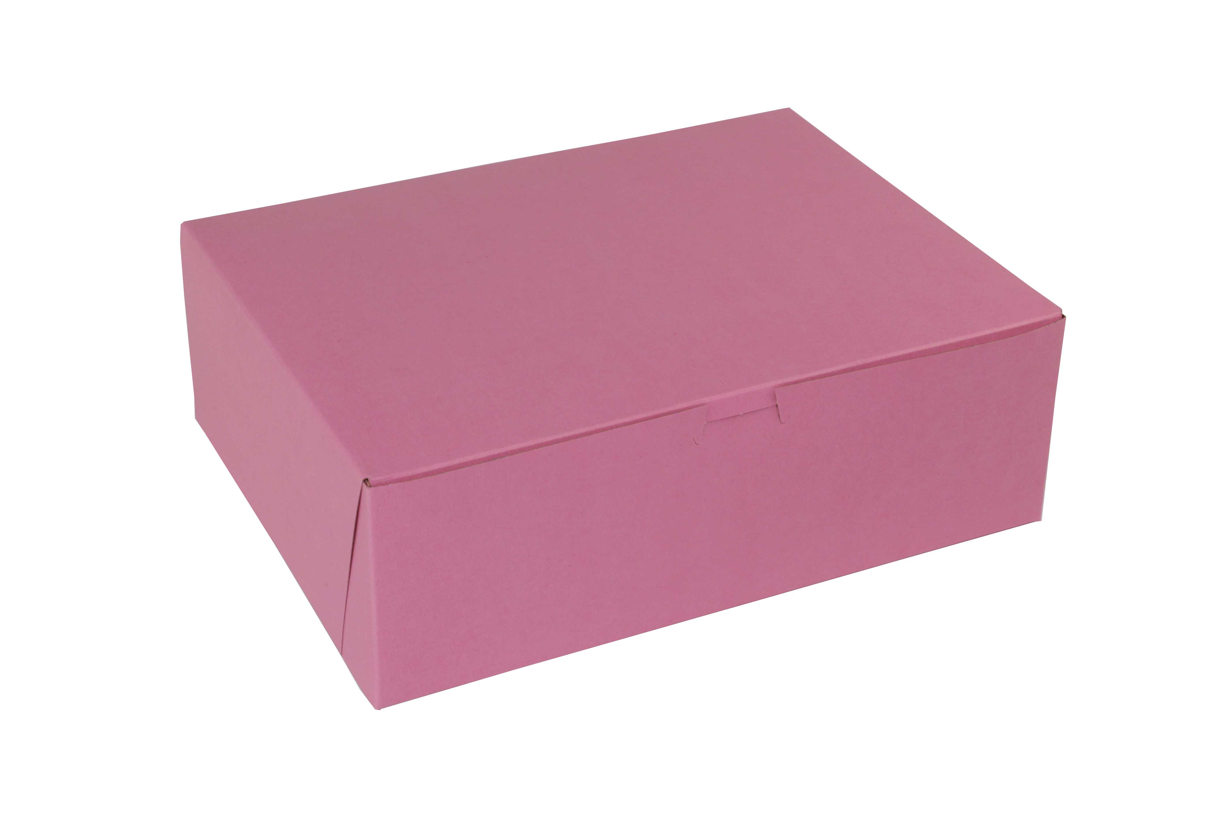 Boxit Lock Corner One Piece Strawberry Bakery Box, 12 x 9 x 4 inch -- 100 per case.