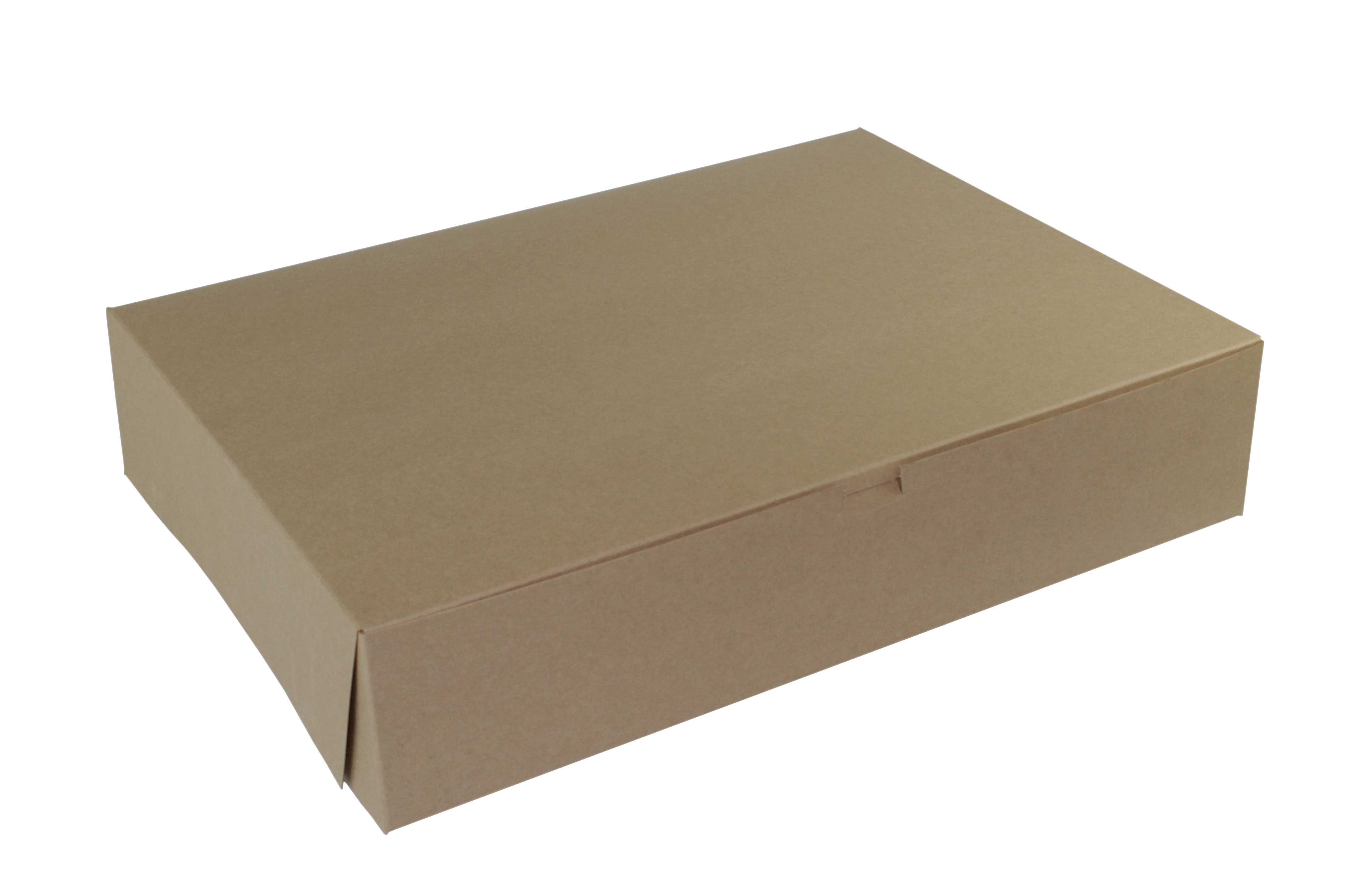 Boxit Lock Corner One Piece Kraft Bakery Box, 19 x 14 x 4 inch -- 50 per case.