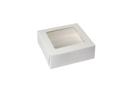 Boxit Windowed White Lock Corner One Piece Cupcake Box, 7 x 7 x 2.5 inch -- 100 per case.