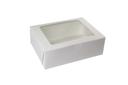 Boxit Windowed White Lock Corner One Piece Cupcake Box, 12 x 9 x 4 inch -- 100 per case.