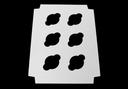 Boxit White Mini 4 Cupcake Inserts, 6.9375 x 6.9375 x 3/4 inch -- 100 per case.