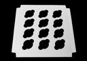 Boxit White Mini 12 Cupcake Inserts, 9.9375 x 9.9375 x 3/4 inch -- 100 per case.
