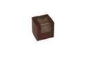 Boxit Windowed Chocolate Lock Corner One Piece Cupcake Box, 4 x 4 x 4 inch -- 200 per case.