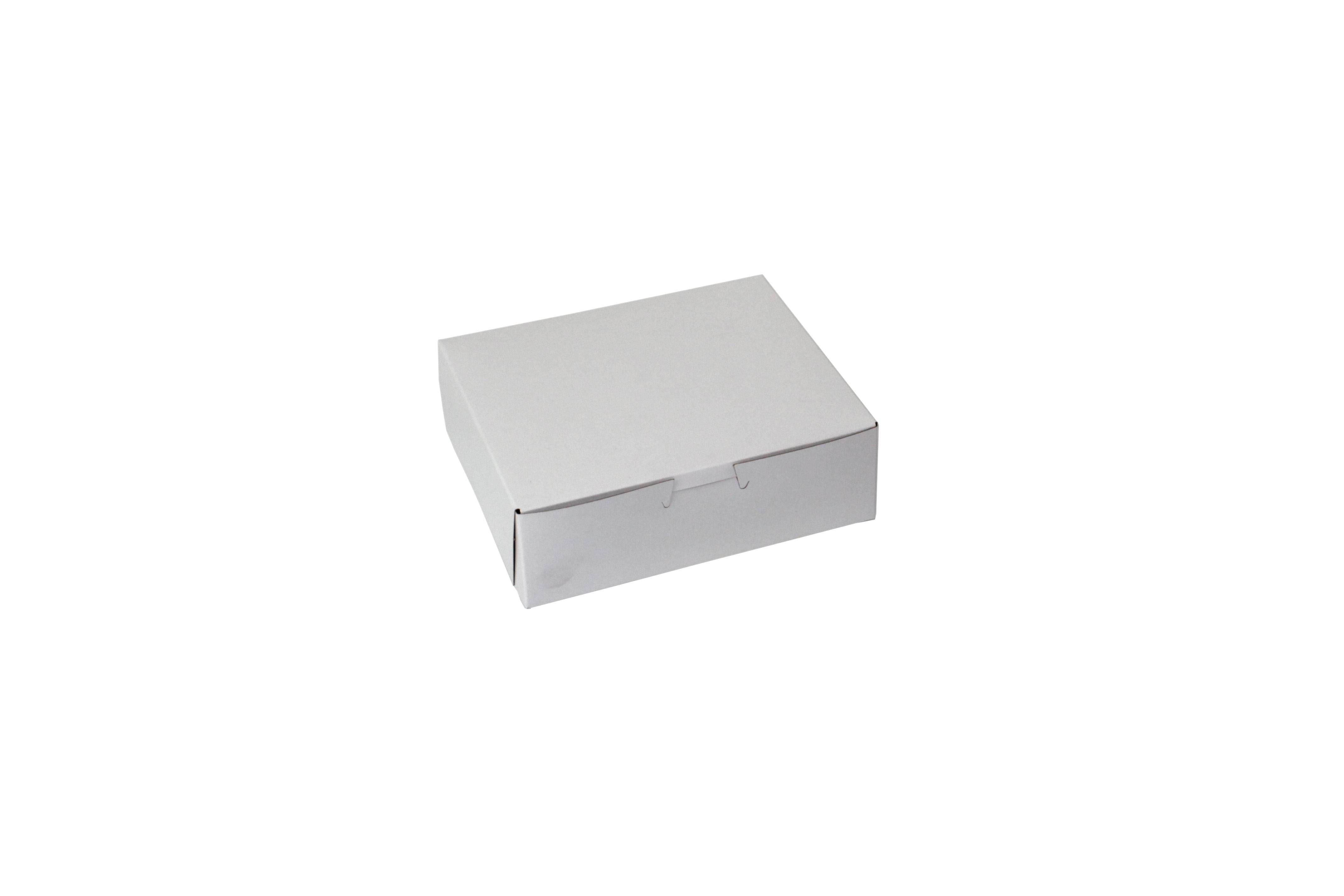 Boxit Lock Corner One Piece White Bakery Box, 7 x 6 x 2.25 inch -- 250 per case.