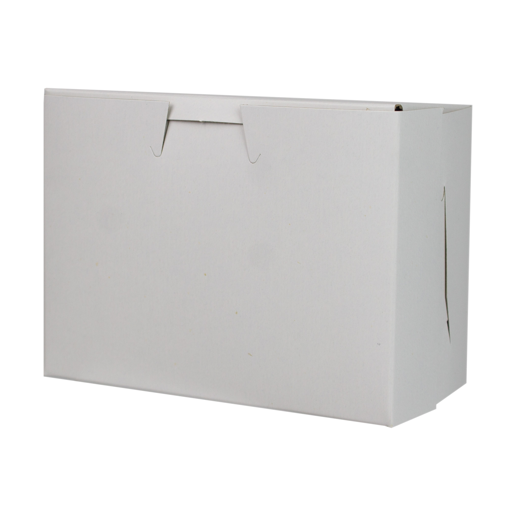 Boxit Lock Corner One Piece White Bakery Box, 5.5 x 2 3/4 x 4 inch -- 250 per case.