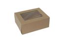 Boxit Windowed One Piece Kraft Bakery Box, 10 x 8 x 4 inch -- 125 per case.